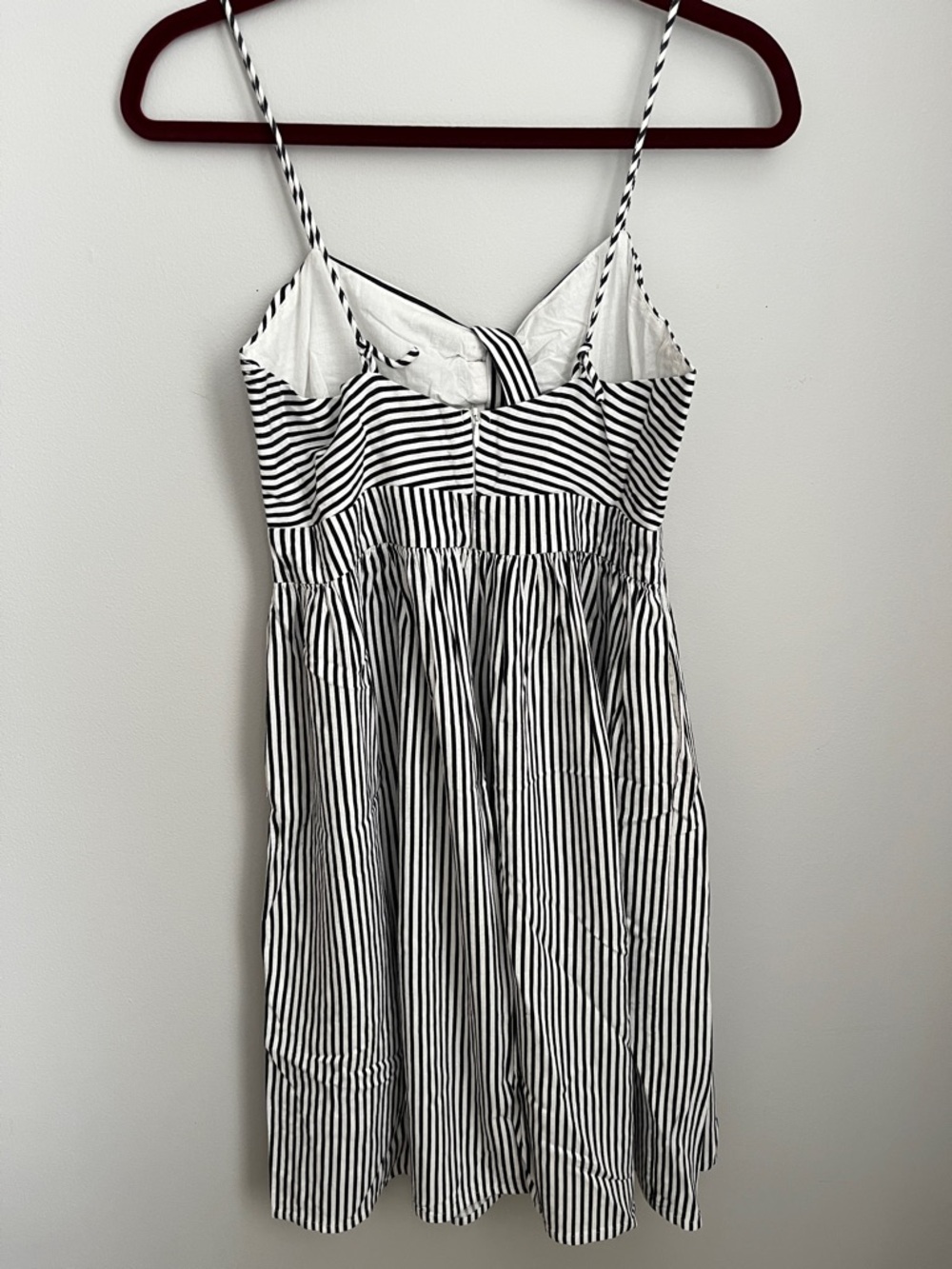 Zara Black and White Striped Midi Tie-Front Skirt - Picture 5 of 8